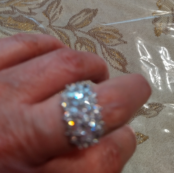 BELLA LUCE  White Cubic Zirconia Rhodium Over Sterling Silver Ring 7.77c… - Picture 7 of 7